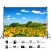 12x8ft Sunflower Backdrop Sunflowers Field Blue Sky Nature Scene Photography Background Sunflower Theme Birthday Party Kids Adults Portrait Decoration Supplies Photo Booth Props view 2
