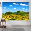 12x8ft Sunflower Backdrop Sunflowers Field Blue Sky Nature Scene Photography Background Sunflower Theme Birthday Party Kids Adults Portrait Decoration Supplies Photo Booth Props view 4