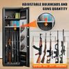 ErgoNova 57" Large Gun Safe,Biometric 5-Gun Safe Cabinet,Quick Access Long Gun Pistols,Rifles and Shotguns Gun Cabinet,with 3 Pistol Bags and LED Light Adjustable Gun Rack,Assembled(Black) view 3