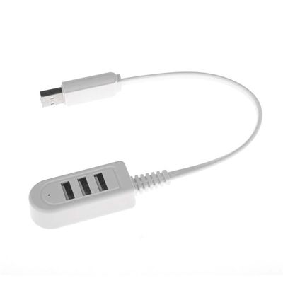 JAGTRADE USB 2.0 Hub USB Hub 2.0 Multi USB Splitter Hub Use Power Adapter 3 Port Multiple Expander 2.0 USB Hub, 30cm, White