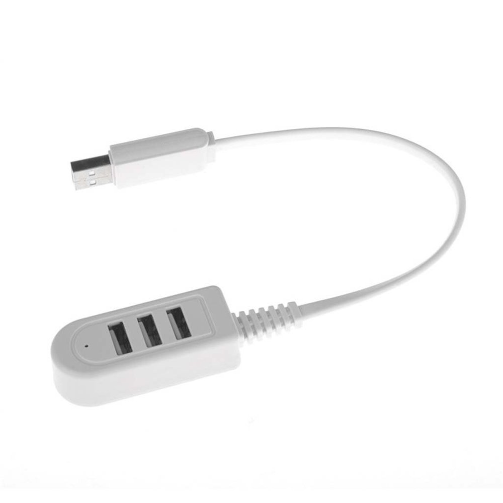 JAGTRADE USB 2.0 Hub USB Hub 2.0 Multi USB Splitter Hub Use Power Adapter 3 Port Multiple Expander 2.0 USB Hub, 30cm, White
