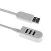 JAGTRADE USB 2.0 Hub USB Hub 2.0 Multi USB Splitter Hub Use Power Adapter 3 Port Multiple Expander 2.0 USB Hub, 30cm, White view 3