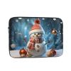 Christmas Ball Snowman Print Laptop Case 10 inch Shockproof Protective Notebook Bag Water Resistant Laptop Sleeve view 1