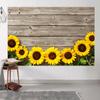 12x8ft Sunflower Backdrop Rustic Wood Floor Sunflowers Photography Background Birthday Child Baby Shower Party Cake Table Banner Decoration Supplies Photo Booth Props view 4