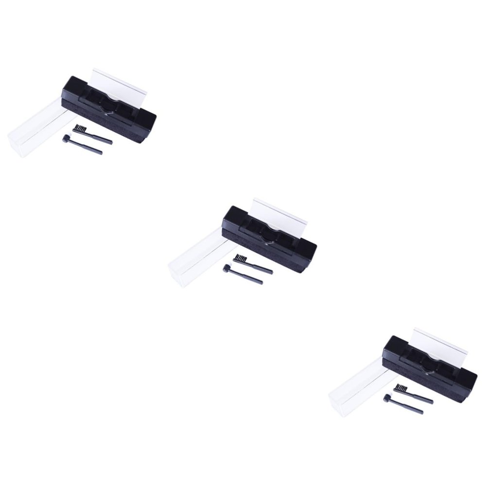 jojofuny 3sets Records Cleaning Brush Kit Static Turntables Cleaning Brush for Dust Stains and Fingerprints Restores The Charm of Your Phonograph Records Black