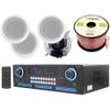 Technical Pro Home Theater System Kit 2000 Watts Bluetooth Amplifier Receiver with 4 Qty 6.5" 200 Watts in-Wall in-Ceiling Speaker and 16 Gauge 100 ft Speaker Wire view 1