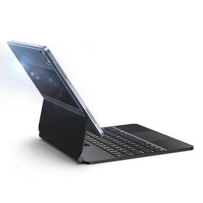 Case with Keyboard for iPad Air 11-inch (M3/M2, 2025/2024) & iPad Pro 11-inch (4th/3rd/2nd/1st Gen), Magnetic Magic-Style Keyboard Case for iPad Air 5/4, Light Charging, Multi-Touch Trackpad, Black