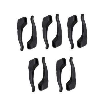 TakenE Round Silicone Antiskid Sleeve Sunglasses Leg Grip Cover Fasteners Ear Hook Non-Slip Covers Clear Accessories (Color : 5pairs-Hook Black)