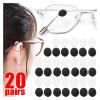 TakenE Round Silicone Antiskid Sleeve Sunglasses Leg Grip Cover Fasteners Ear Hook Non-Slip Covers Clear Accessories (Color : 5pairs-Hook Black) view 2