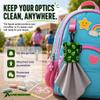 SPUDZ Classic Microfiber Lens Cleaner Clip-On Pouch, Washable for Binoculars, Scopes, Glasses, Screens | Classic | Alpine Mountain Camo, 6 x 6 Inch (3-Pack) view 2