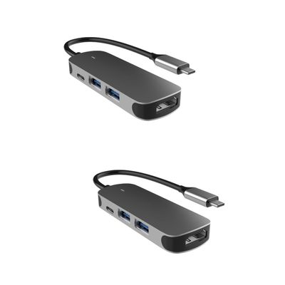 jojofuny 2pcs USB Type Hub for Fast Charging Pd for Laptops Tablets Phones Compact Expansion for Business and Daily Use