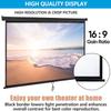 Saicool Projector Screen 100 Inch 16:9 HD Portable Manual Pull Down Projector Screen, Wall Ceiling Mounted Retractable Widescreen for Home Theater Cinema Office Movie TV Game (Black, 100in 16:9) view 3