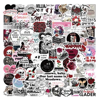 100 PCS Dark Romance Stickers,Bookish Reading Stickers for Kindle,Romance Stickers for Adult,Book Lovers Gifts