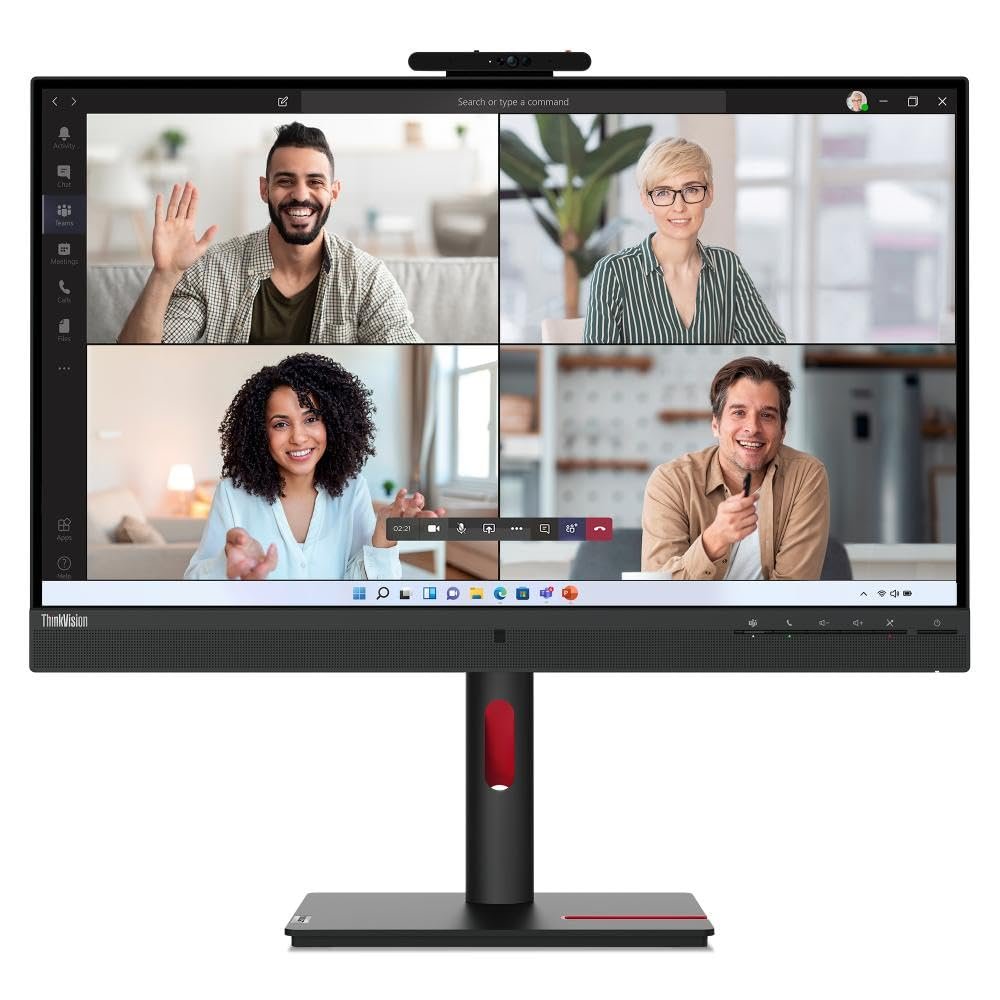 Lenovo ThinkVision T27hv-30 27" Class Webcam WQHD LED Monitor - 16:9 - Raven Black