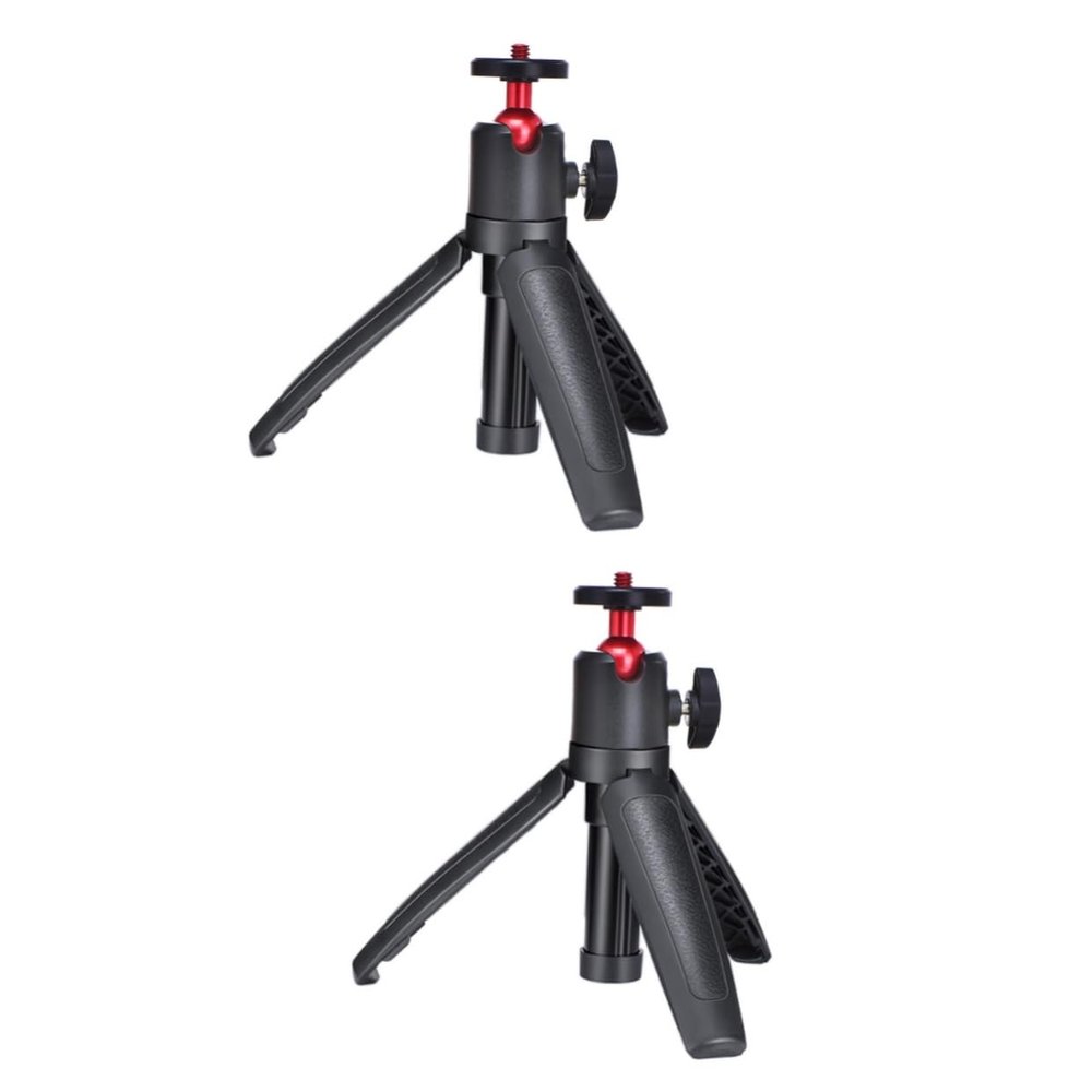 jojofuny 2pcs Tripod Design - Pad for Outdoor Live Streaming Versatile Height Camera Phone Holder Black