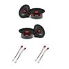 DS18 Car Speakers Bundle 4X 6.5 Midrange Loudspeaker with Speaker Connector Adapter, 500W Max 250W RMS 4 Ohm Seamless Installation Compatible with Jeep Wrangler/Chrysler/Dodge view 1