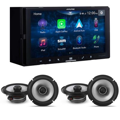 Alpine ILX-W670 Digital Receiver & (2 Pair) S2-S65 6.5" Coaxial Speaker Bundle