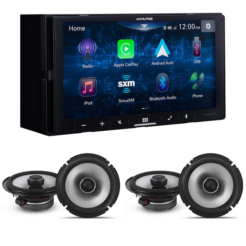 Alpine ILX-W670 Digital Receiver & (2 Pair) S2-S65 6.5" Coaxial Speaker Bundle