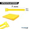 Kable Kontrol Reusable Cable Ties 20 Pack 7 Inch, Yellow, Cable Management Ties, Cord Wraps for Electrical Cords, Wire Management for Organizing Home, Office and Data Centers view 2