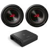 Alpine S2-A60M S-Series Class-D Amp w/ (2) R2-W8D4 8" R-Series R2 Subwoofer, Dual 4-Ohm view 1