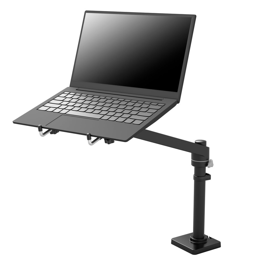 Ergotron  NX Single Laptop Arm, VESA Notebook Tray Desk Mount  for Laptops Up to 17.3 Inches, 0 to 12 lbs  Matte Black