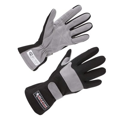 ALLSTAR PERFORMANCE Racing Gloves SFI 3.3/1 S/L Black/Gray Small