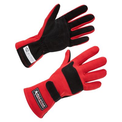ALLSTAR PERFORMANCE Racing Gloves SFI 3.3/5 D/L Red Small