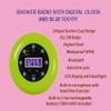 HANNLOMAX HX-159CR Shower Clock Radio, FM, Bluetooth, Waterproof (Green) view 3