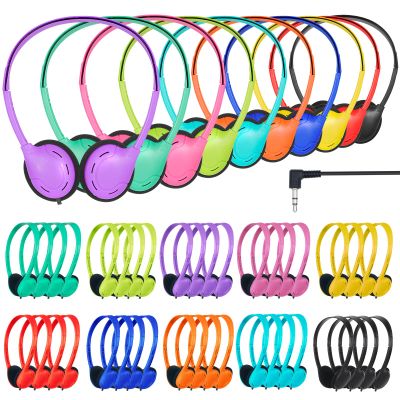 TJZXGUI Kids Headphones Bulk Class Set 50 Pack for School Students Classroom Children Boys Girls Teen and Adult (Multi Color)