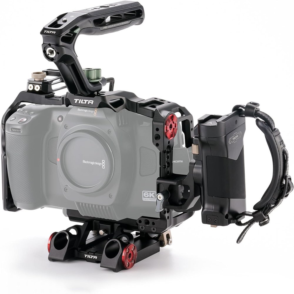 Tilta Advanced Kit for BMCC 6K | Includes Full Cage, Top Handle, Adv. Side Handle, Baseplate, and More | Compatible with Black Magic Design Cinema Camera 6K | Cold Shoe/Arri Rosette/NATO Rail