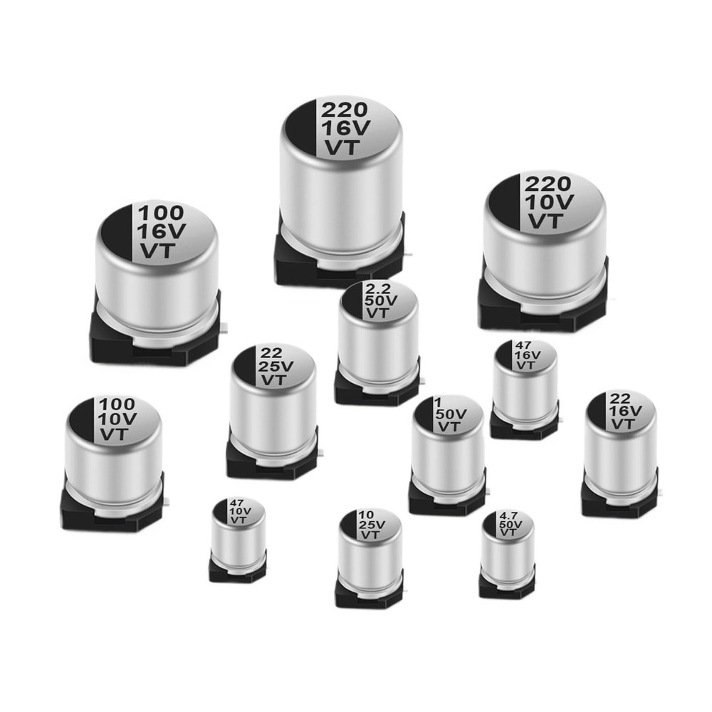 20Pcs SMD Aluminum Electrolytic Capacitor 6.3x7.7mm 6.3V470UF 10V330UF 10V470UF 16V220UF 25V100UF 25V220UF 35V100UF (Size : 63V22UF 6.3x7.7)