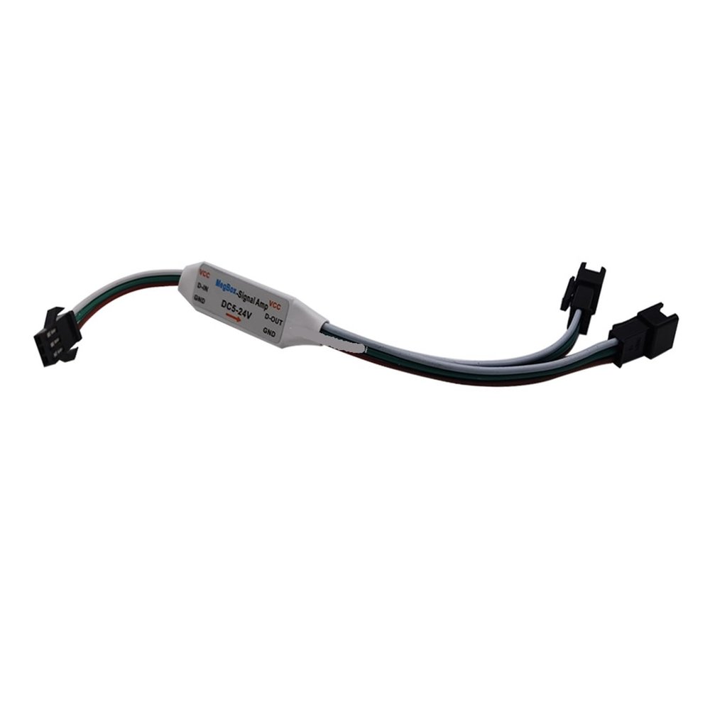CONTIA Mini TTL Signal Amplifier Repeater for WS2812B WS2811 16703 SK6812 3Pin Addressable LED Light Strip String Module 1 to 4/8 5-24V (Size : 1PCS, Color : 1 Female to 2 Male)