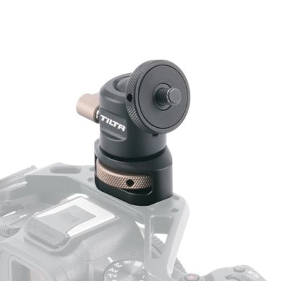 Tilta Mini Ball Head Mount | Adjust Angle of External Monitors or On-Board Lights | Ensures Accessories Stay Secure | Easy to Adjust (1/4"-20 with Locating Pins) TA-MBH-1420-B