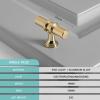 FJYDM 2 Packs Pulls Wardrobe Door Handle Simple Gold Drawer Handle A Variety of Specifications to Choose From-5CM-gold view 2