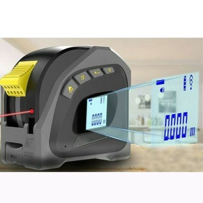 FLaig Distance Meter 4 in 1 Distance Meter, 40M Tape Measure Digital Retractable 5m, Ruler Survey Tool Tape ?Measure Ruler, Black