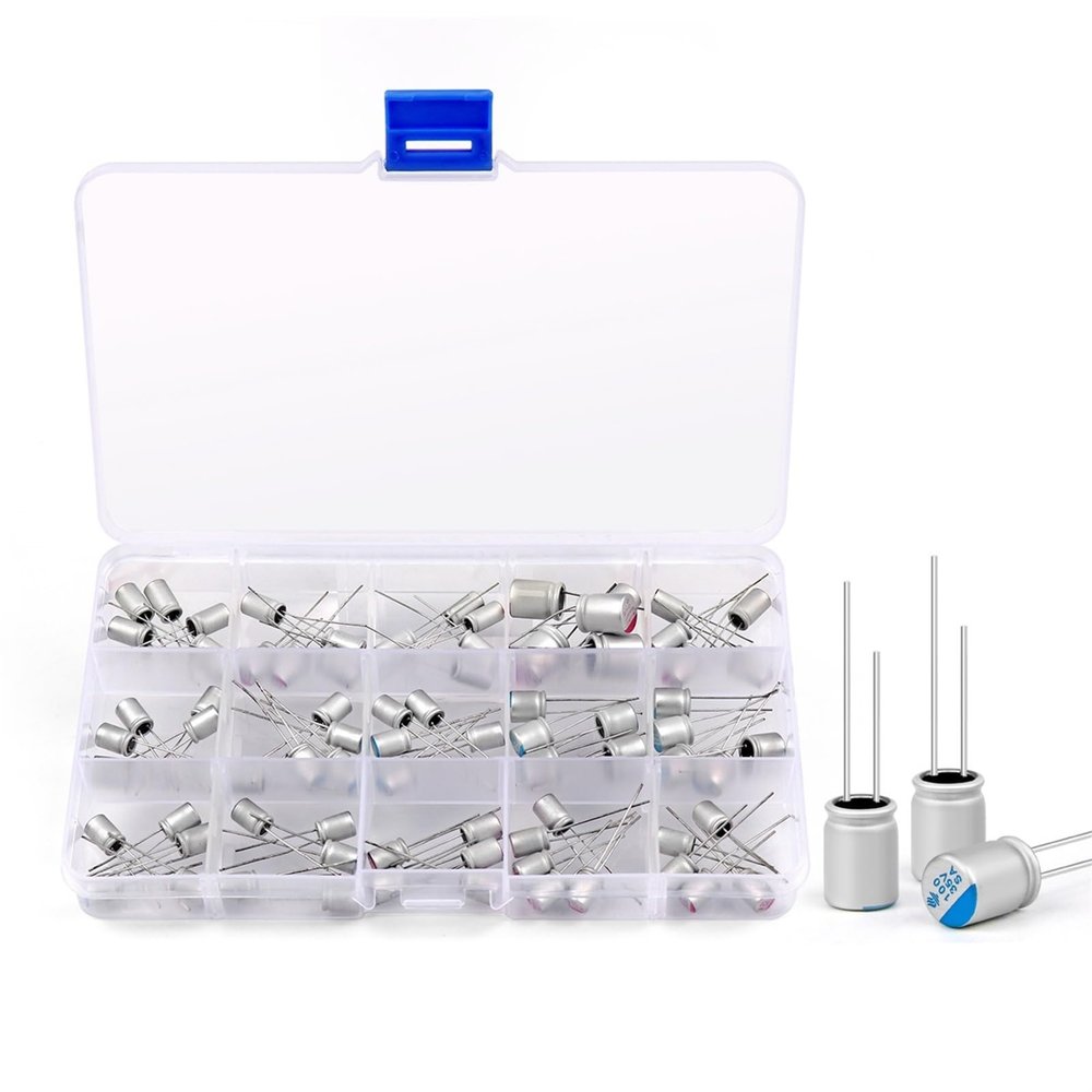 100Pcs/Lot Solid Capacitor Kit 10Values Motherboard Assorted Box 2.5V4V6.3V16V 470UF 560UF 1000UF Storage Samples Set