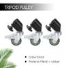 ALOEU 3PCS 22mm Photo Studio Universal Caster Wheel Tripod Pulley Heavy Duty for Light Stands/Studio Boom view 4