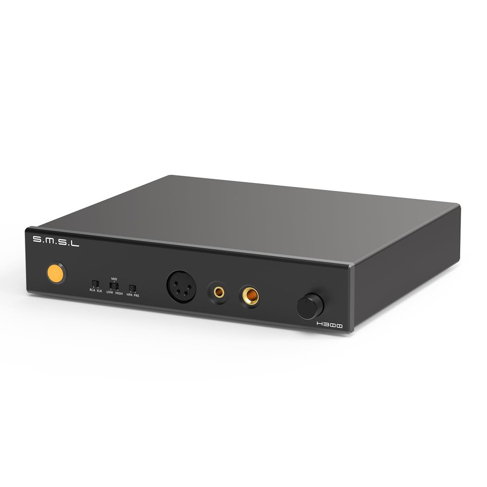 SMSL H300 Headphone Amplifier and Preamp Fully Balanced Design Hi-Fi Audio High Power Output 64PCS High-Power Op-amp, 4.4mm Balanced/XLR 4Pin/ 6.35mm Unbalanced Output