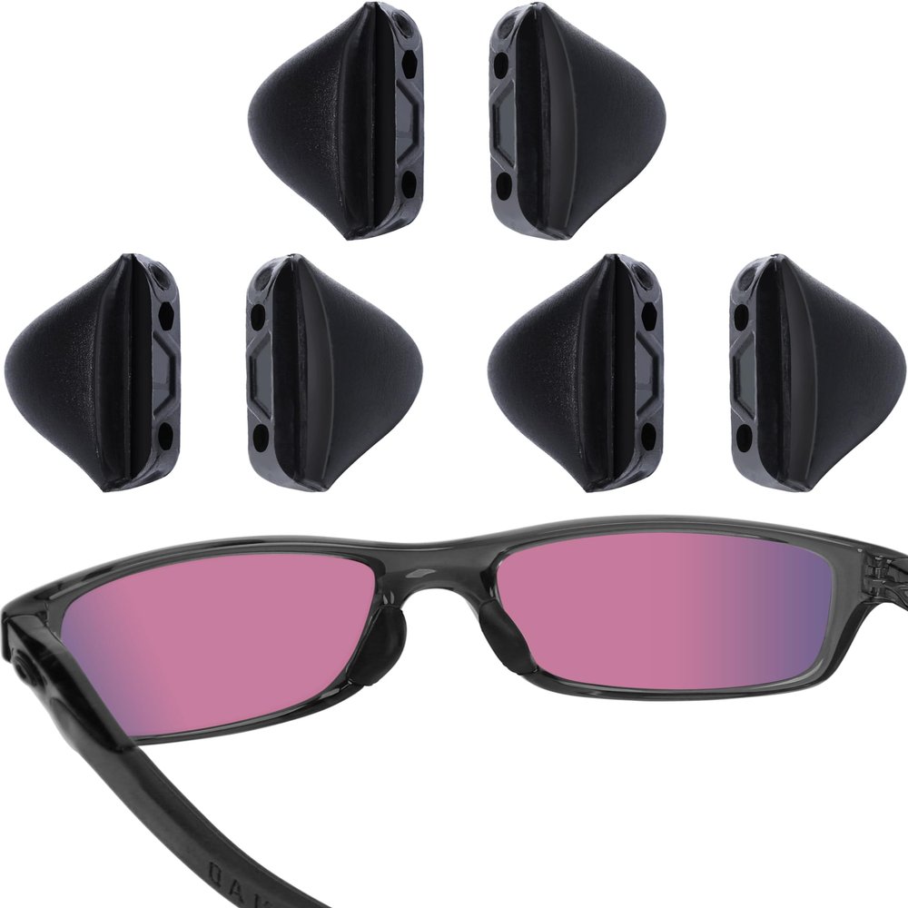 LenzReborn 3 Pair Replacement Nose Piece Nose Pads for Oakley Crosslink/Crosslink Sweep Pitch OX8030/Turbine Rotor/Fives Squared/Drop Point Sunglasses - Black