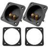 ALOEU DIY Home Car Stereo Screw Cup Connectors Subwoofer Plugs 2-Way Speaker Box Terminal Binding Post, 2 pcs Black view 1