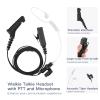 2 Pack APX 6000 Earpiece XPR 7550e Headset Compatible for Motorola Radios APX 8000/7000/4000 XPR 7350e/7580e/7380e/7550/7350 Acoustic Tube with PTT Mic, Surveillance Headset view 3