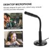 Hemoton Desktop Microphone 360 Sound Mini Base Independent Power Indicator for Singing Chatting view 2