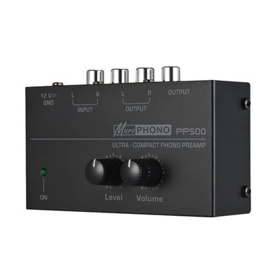 ALOEU Ultra-Compact Phono Preamp PP500 with Bass Treble Balance Volume Adjustment Pre-Amp Turntable Preamplificador US Plug