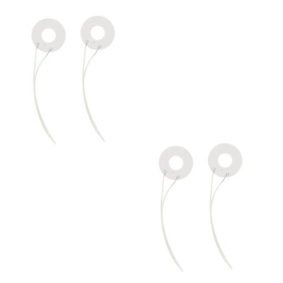FOMIYES 4 Pcs Hair Crimper Waver Hairdressing Machine Flat Iron Hair Rollers Mechanics Tools Coils Mechanic Tool Hair Cutting Machine Hot Rings Utensil White Curling Iron Ceramics Replace, Whitex2pcs