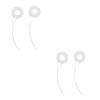 FOMIYES 4 Pcs Hair Crimper Waver Hairdressing Machine Flat Iron Hair Rollers Mechanics Tools Coils Mechanic Tool Hair Cutting Machine Hot Rings Utensil White Curling Iron Ceramics Replace, Whitex2pcs view 1