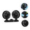 Uonlytech Dual Car Fan Usb Charging Ports Oscillating Design for Cars Trucks Suvs Quiet Compact for Backseat Cooling and Travel view 2