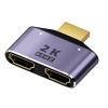 Yuly Splitter 1 in 2 Out -2K Splitter 1x2 Ports Powered 2K Full UltraHD 1920x1080 3D Support 1920x1080 Monitor 60hz view 1