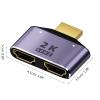 Yuly Splitter 1 in 2 Out -2K Splitter 1x2 Ports Powered 2K Full UltraHD 1920x1080 3D Support 1920x1080 Monitor 60hz view 3