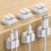 6Pack Cord Organzier Spring Clip Holder - Lamicall 3-in-1 Small Clips for Desk Cable Management, Adhesive Adjustable Cable Clips Holder for Charger Wire, USB Cord, Office, Car, Desk Accessories view 1