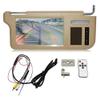 ALOEU 7Inch Beige Car Right Sun Visor Rear View Mirror Screen LCD Monitor 2 Channel Video Replacement view 1